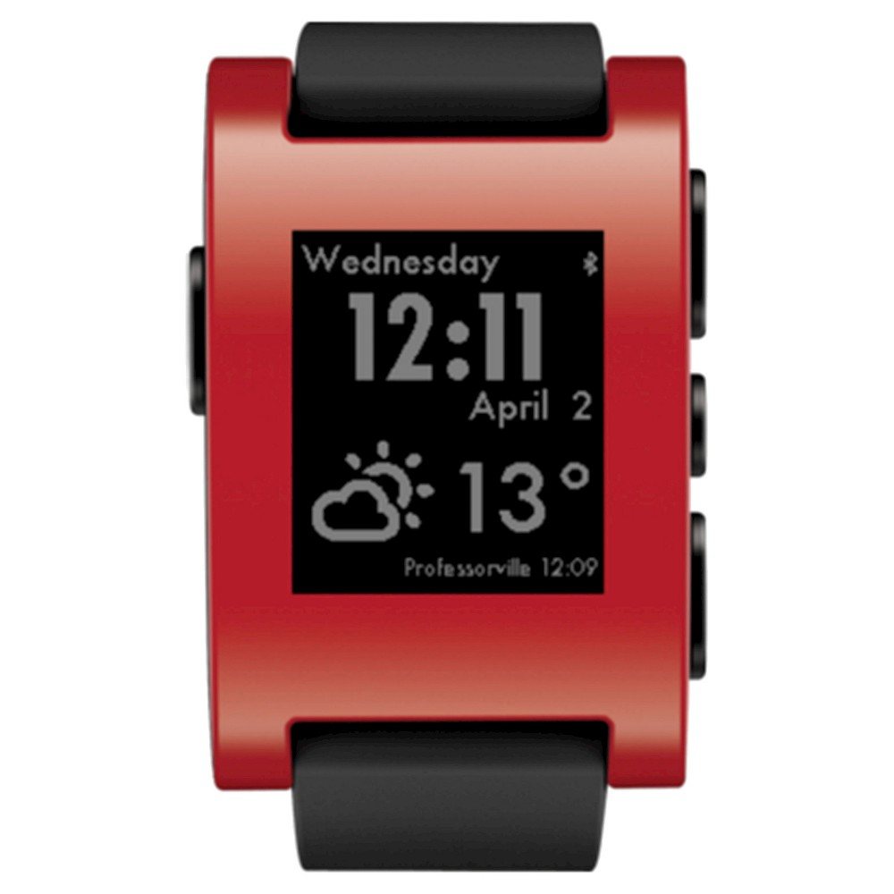 Pebble Smartwatch for iPhone and Android Devices - Red