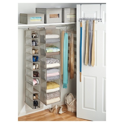 InterDesign Chevron Fabric Baby Closet 6-Shelf Hanging Organizer ...