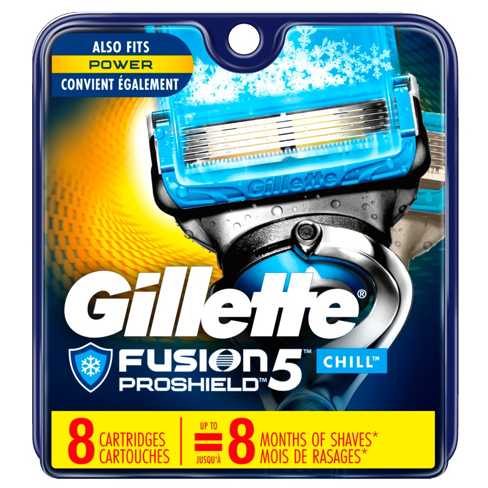 Gillette Fusion5 ProShield Chill Mens Razor Blade Refills - 8ct