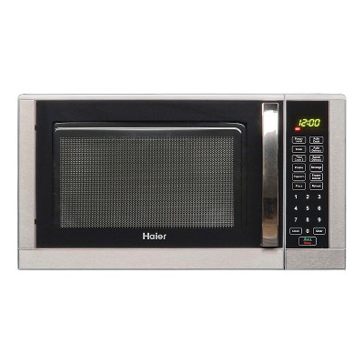 Haier 0 9 Cu Ft Microwave Oven Stainless Steel Trim Brickseek