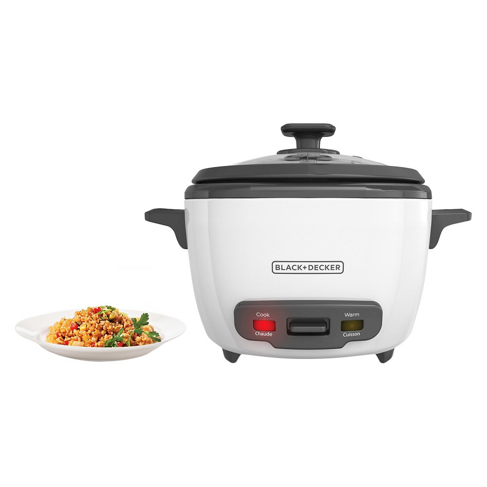 BLACK+DECKER RC516 8-Cup Dry/16-cup Cooked Rice Cooker, White