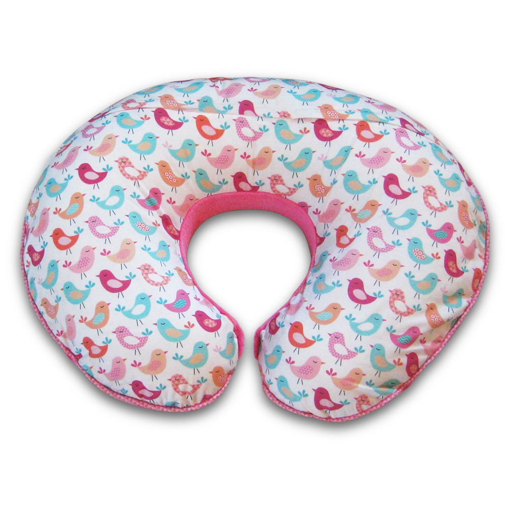 Boppy Plush Prints Bird Walk Slipcover, Pink