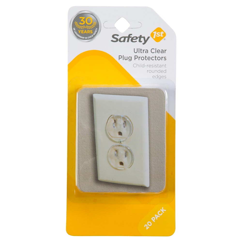 Safety 1st Ultra Clear Plug Protectors - 20pk, Light Clear