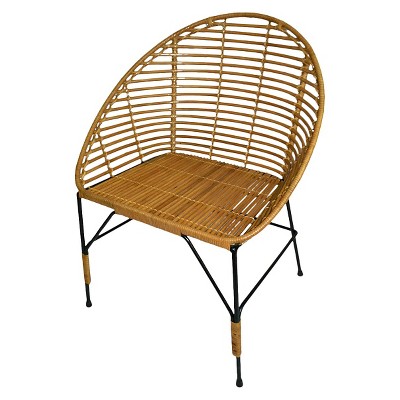 threshold open weave wicker chair