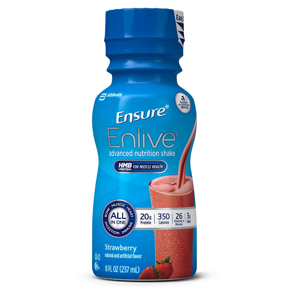UPC 070074642925 product image for Ensure Enlive Nutrition Shake - Strawberry - 4ct | upcitemdb.com