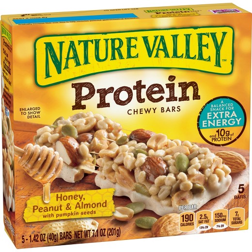 Nature Valley Honey, Peanut & Almond Protein Chewy Bars 7.1oz Target