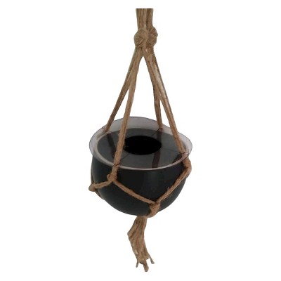 Threshold™ Hanging Pots with Jute Hanger - Black (4.7")