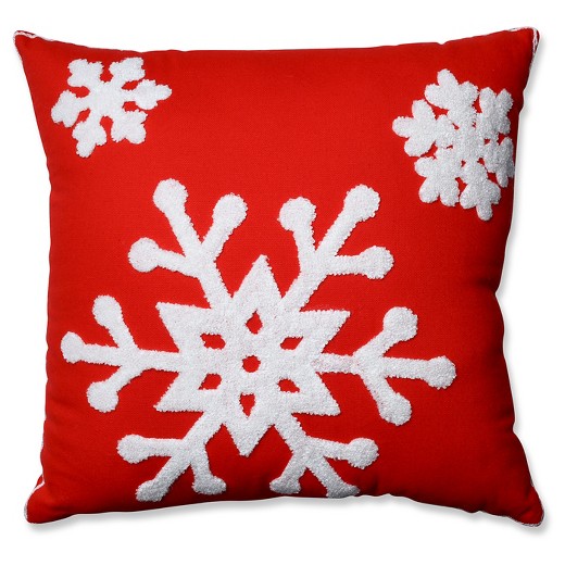 Pillow Perfect Snowflake Throw Pillow - Red (16.5
