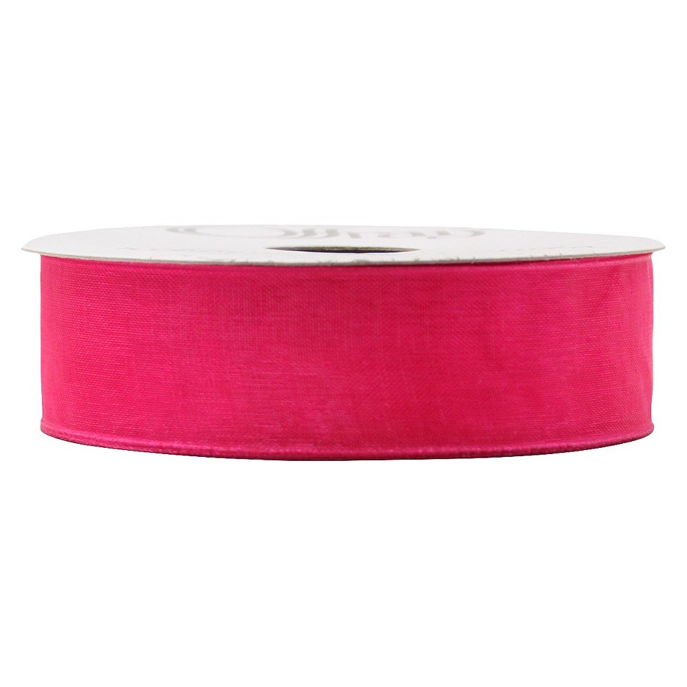 Gift Ribbon Hot Pink Sheer