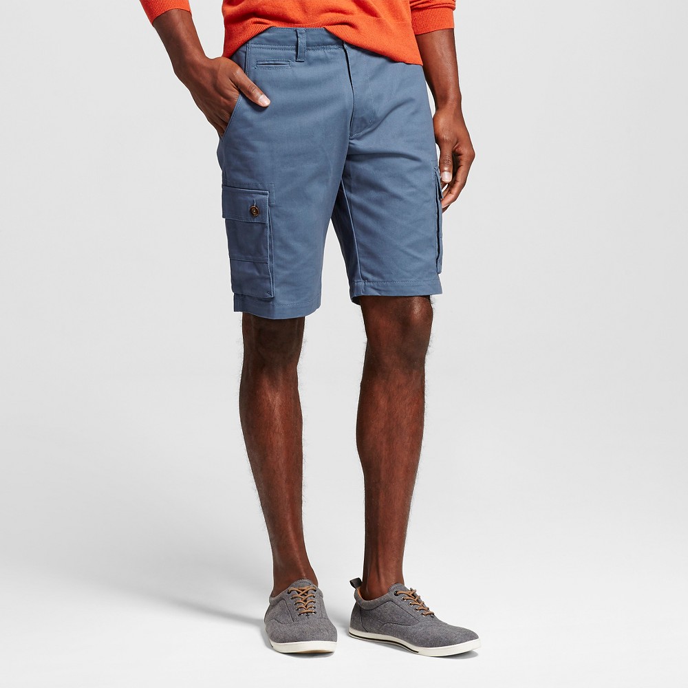 Mens Cargo Shorts 10.5 - Merona Blue 38