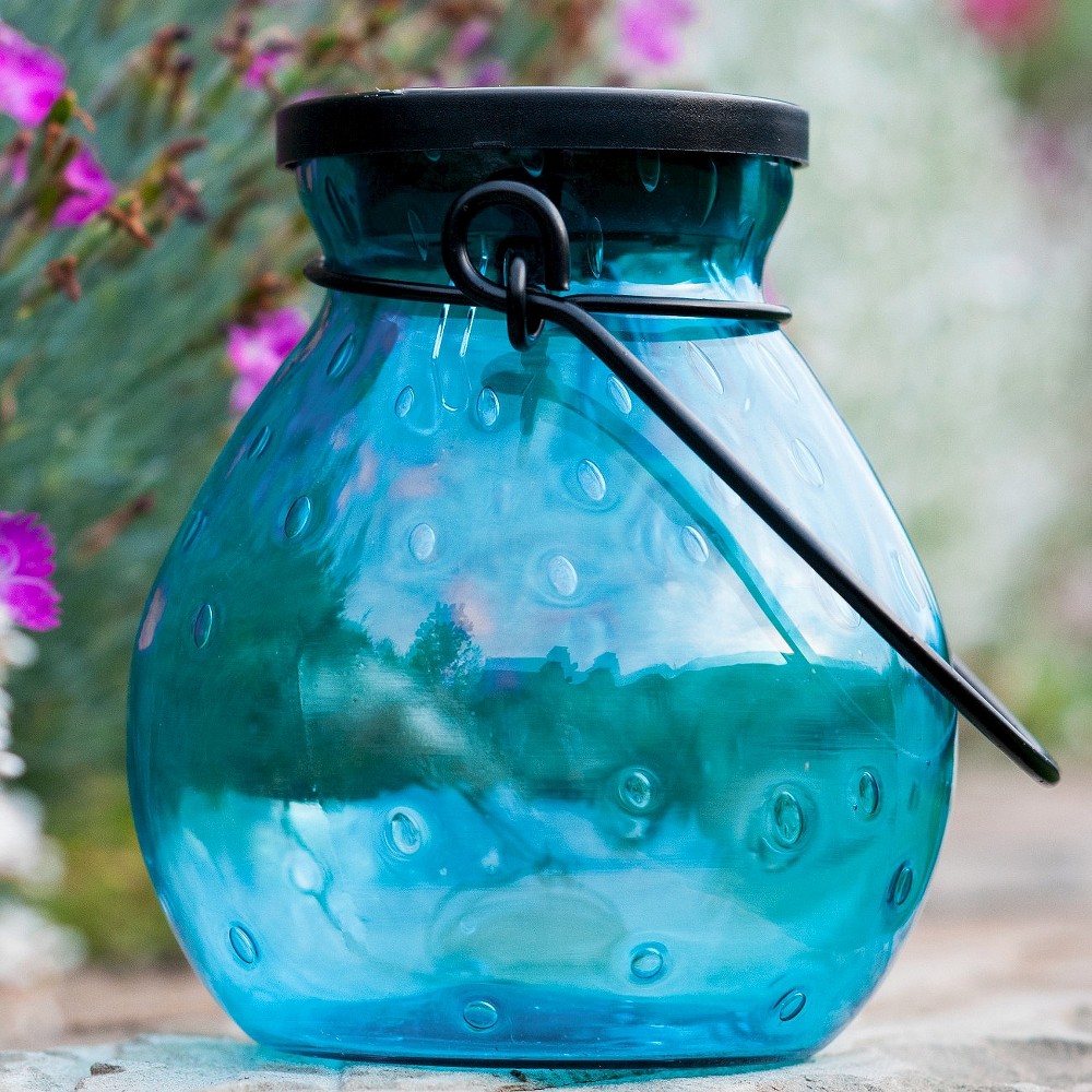UPC 035286306768 product image for Outdoor Lantern: Allsop Home & Garden Bubble Glass Turquoise | upcitemdb.com