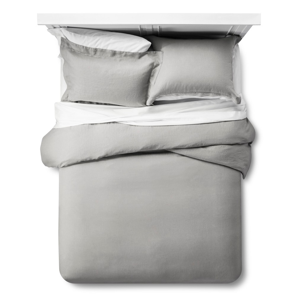 Upc 490601715883 Linen Duvet Cover Sham Set King Gray