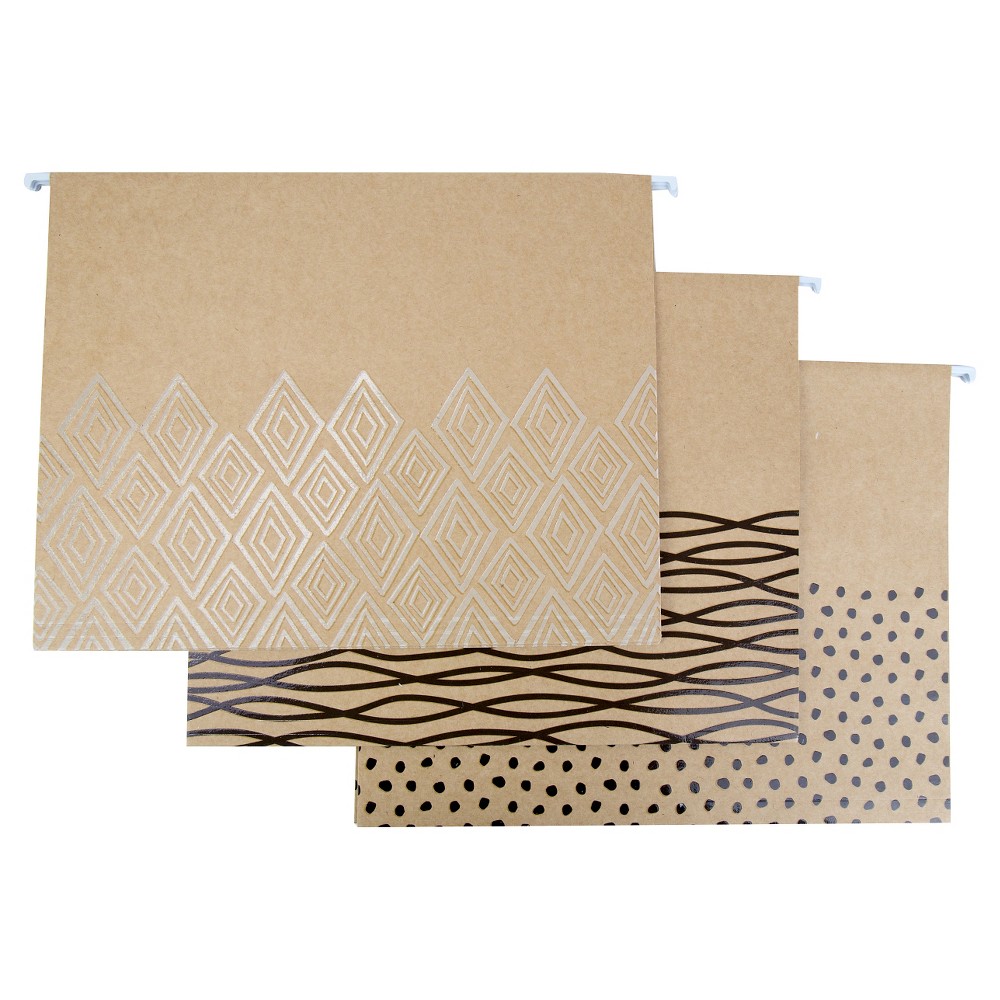 Ubrands 6ct Hanging File Folders - Kraft, Brown