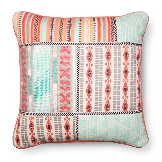 Mint & Pink Embroidered Throw Pillow - Xhilaration : Target