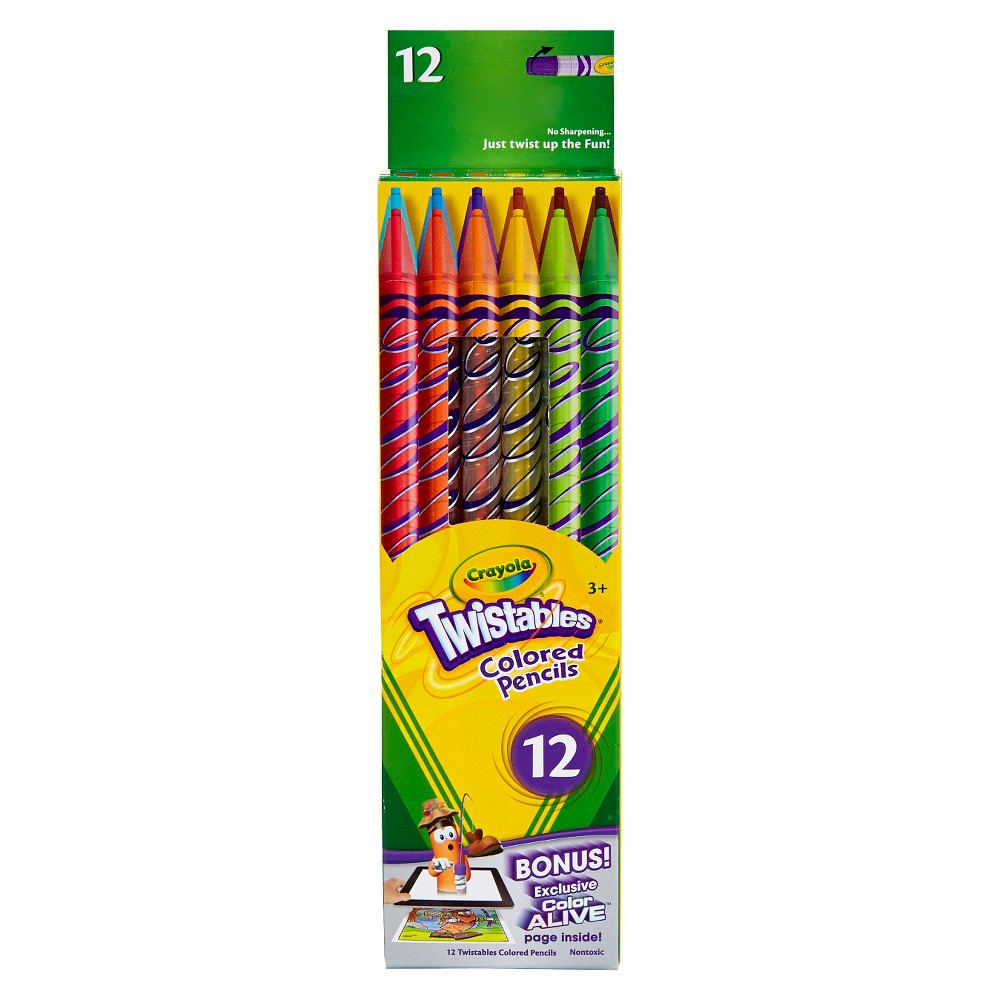 Crayola Twistable Colored Pencils 12ct, Multi-Colored