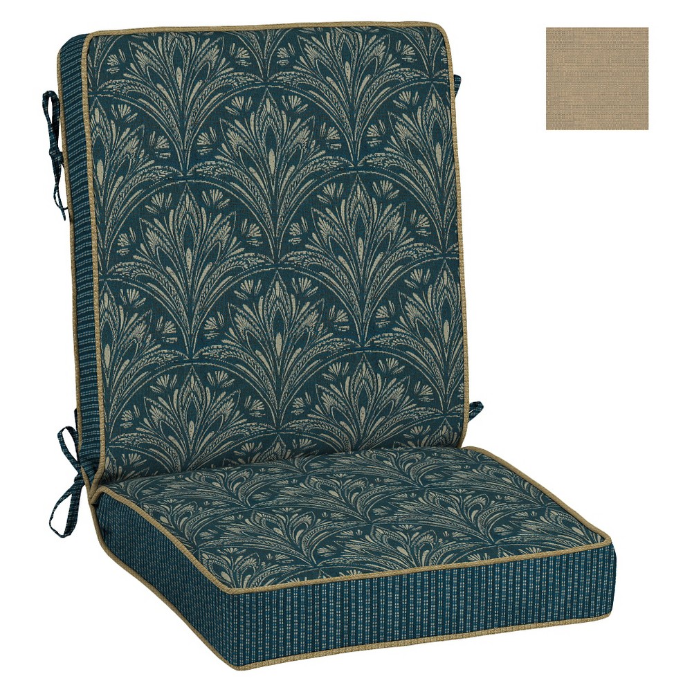 Reversible Chair Cushion - Royal Zanzibar - Bombay Outdoors, Royal Blue