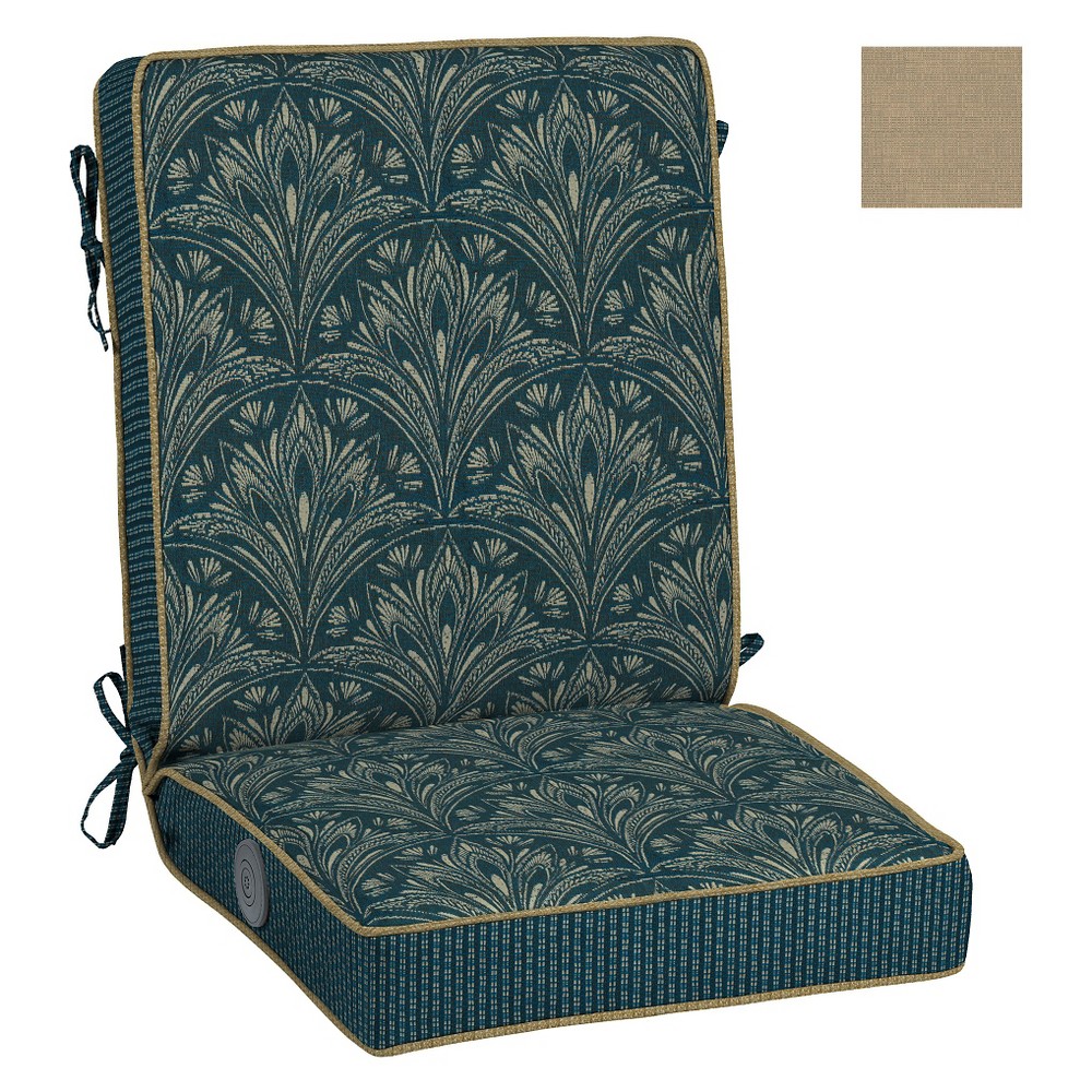 Adjustable Chair Cushion - Palmetto Espresso - Bombay Outdoors, Royal Blue