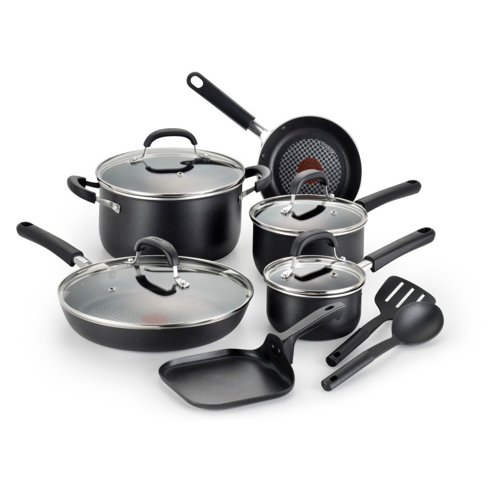 UPC 032406057203 product image for T-Fal 12 Piece Opticook Non-Stick Cookware Set - Black | upcitemdb.com