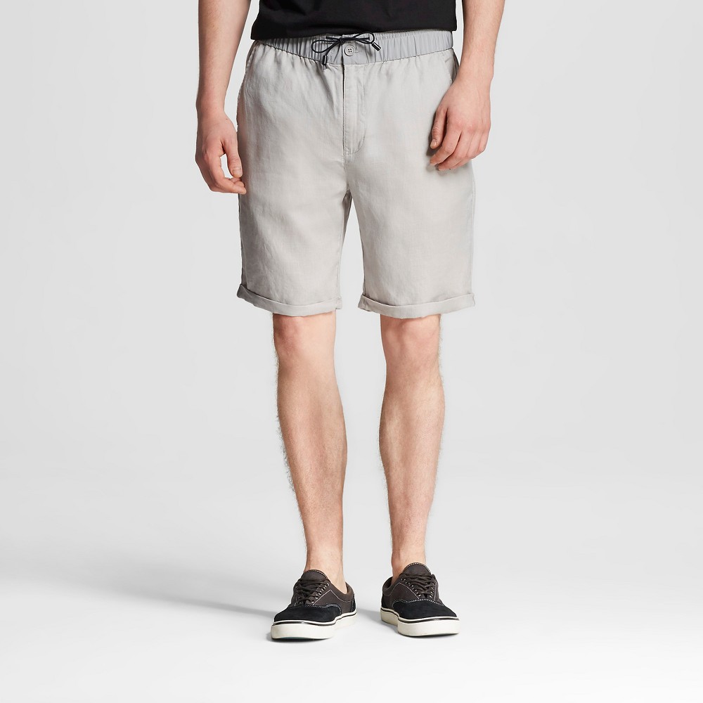Mens Linen Shorts Gray XL - Mossimo