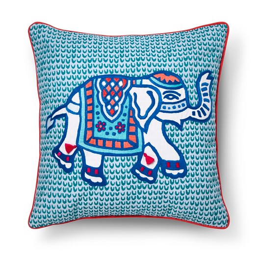 Blue Elephant Toss Pillow (18