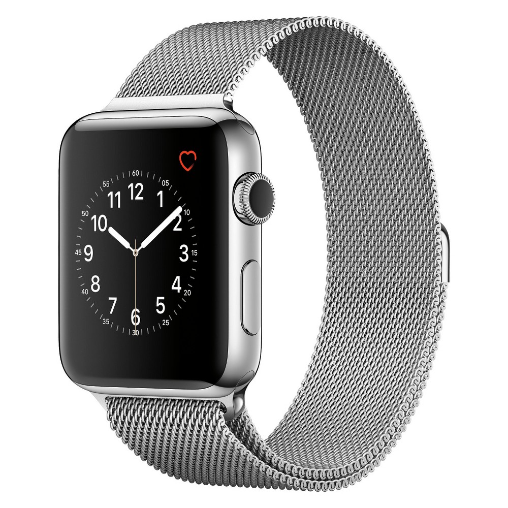 UPC 190198129567 product image for Apple Watch Series 2 42mm Stainless Steel Case with Silver Milanese Loop, Blue | upcitemdb.com