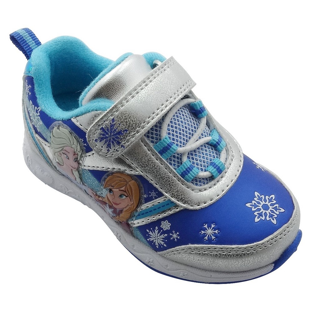 Toddler Girls Frozen Athletic Sneakers - Silver 9