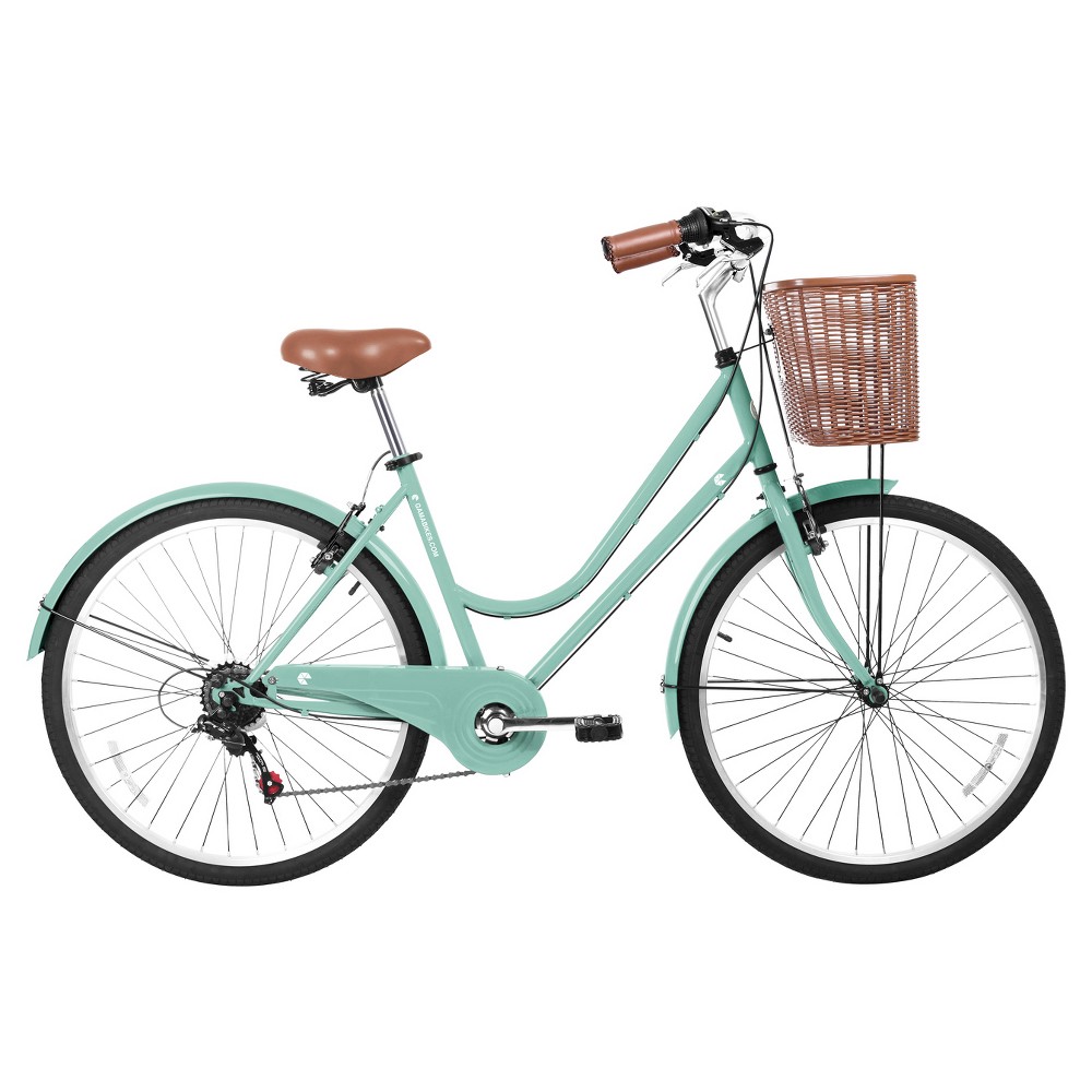 Gama Bikes Womens Basic 26 6-Speed Urban Hybrid Commuter - Green