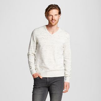 Mens V-Neck Sweater Beige M - Merona™