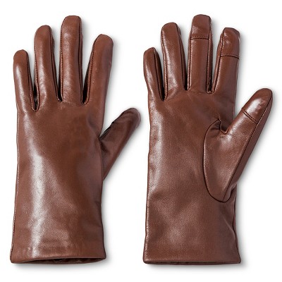 womens leather tech touch gloves