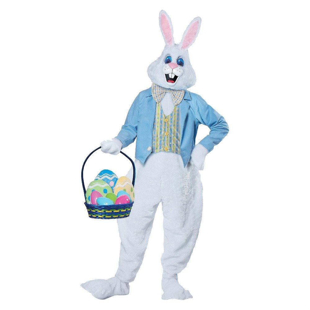 Deluxe Adult Easter Bunny Costume - S, Adult Unisex, White
