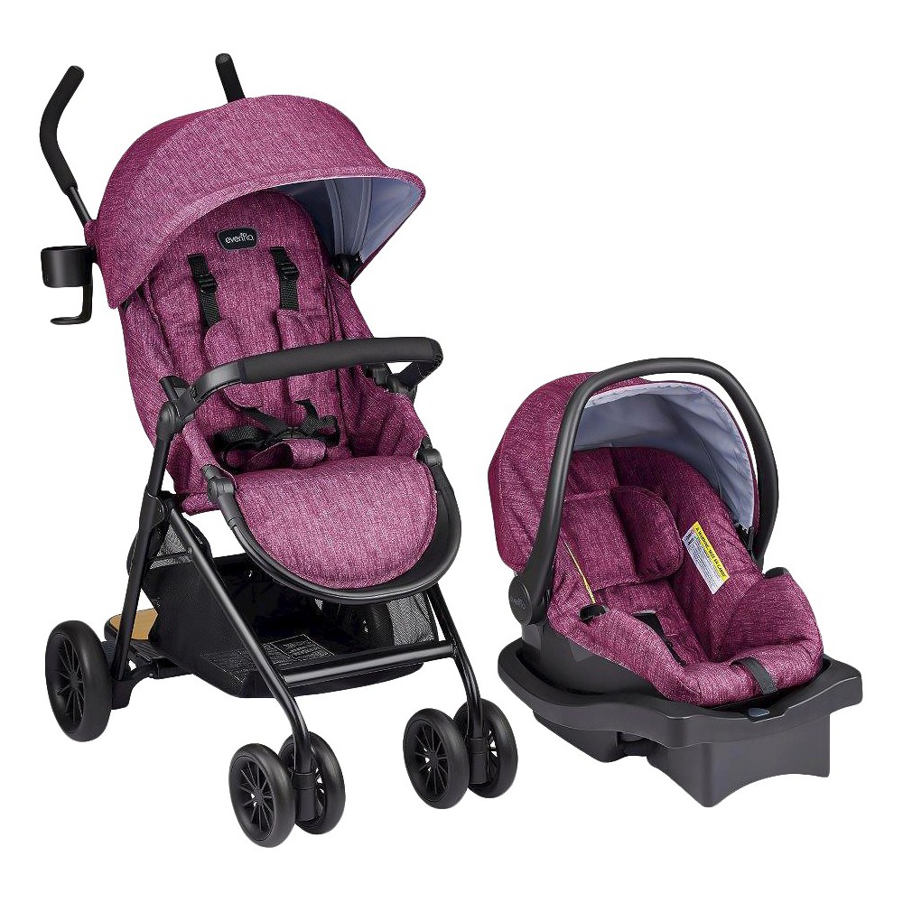 Evenflo Sibby Travel System Raspberry