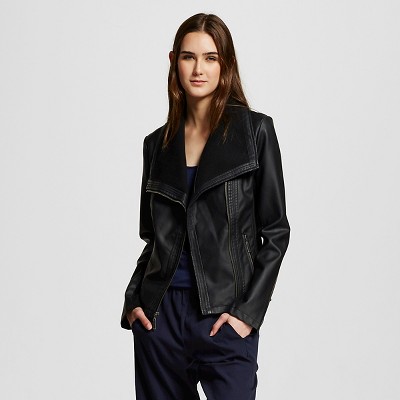 target womens faux leather jacket