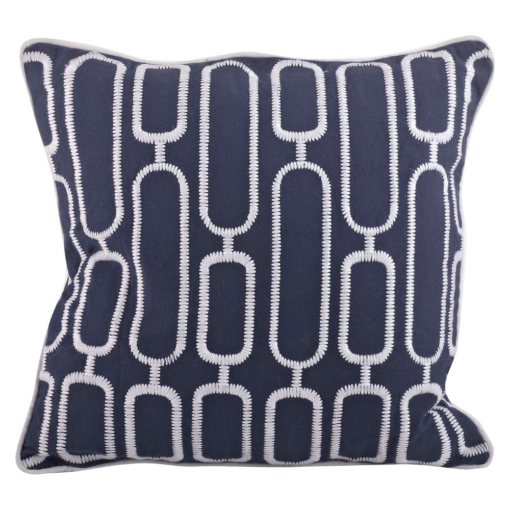 UPC 789323293251 product image for Stitched Design Pillow Navy Blue (18