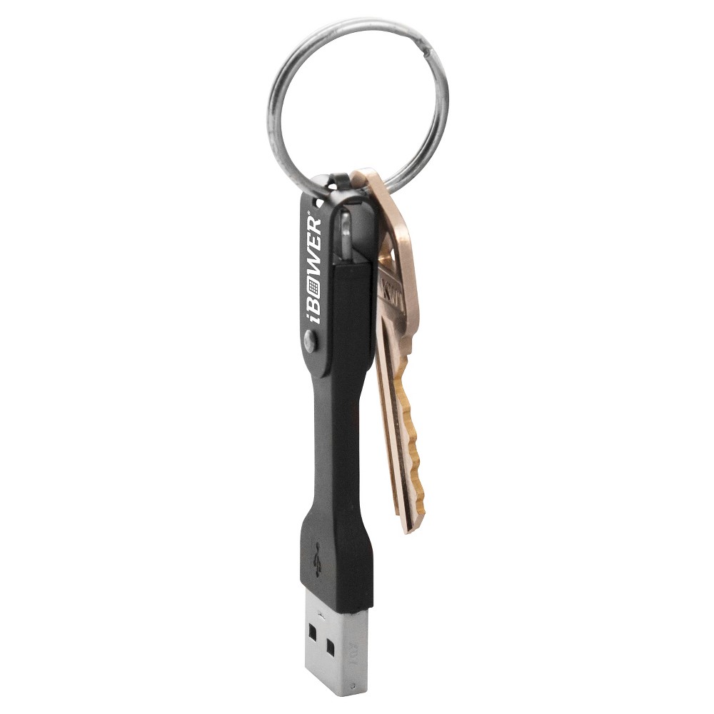 iBower Lightning Charger Keychain - Black (Ibo-Lckeyb)