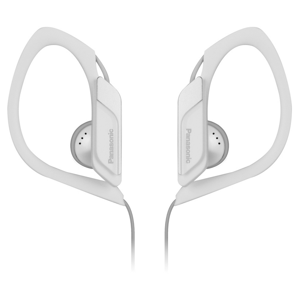 Panasonic Water-Resistant Sports Clip Earbud Wired Headphones - White