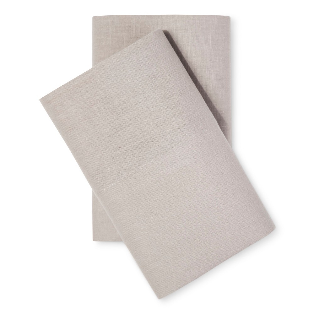 Pillowcases Cotton Linen Blend King Natural