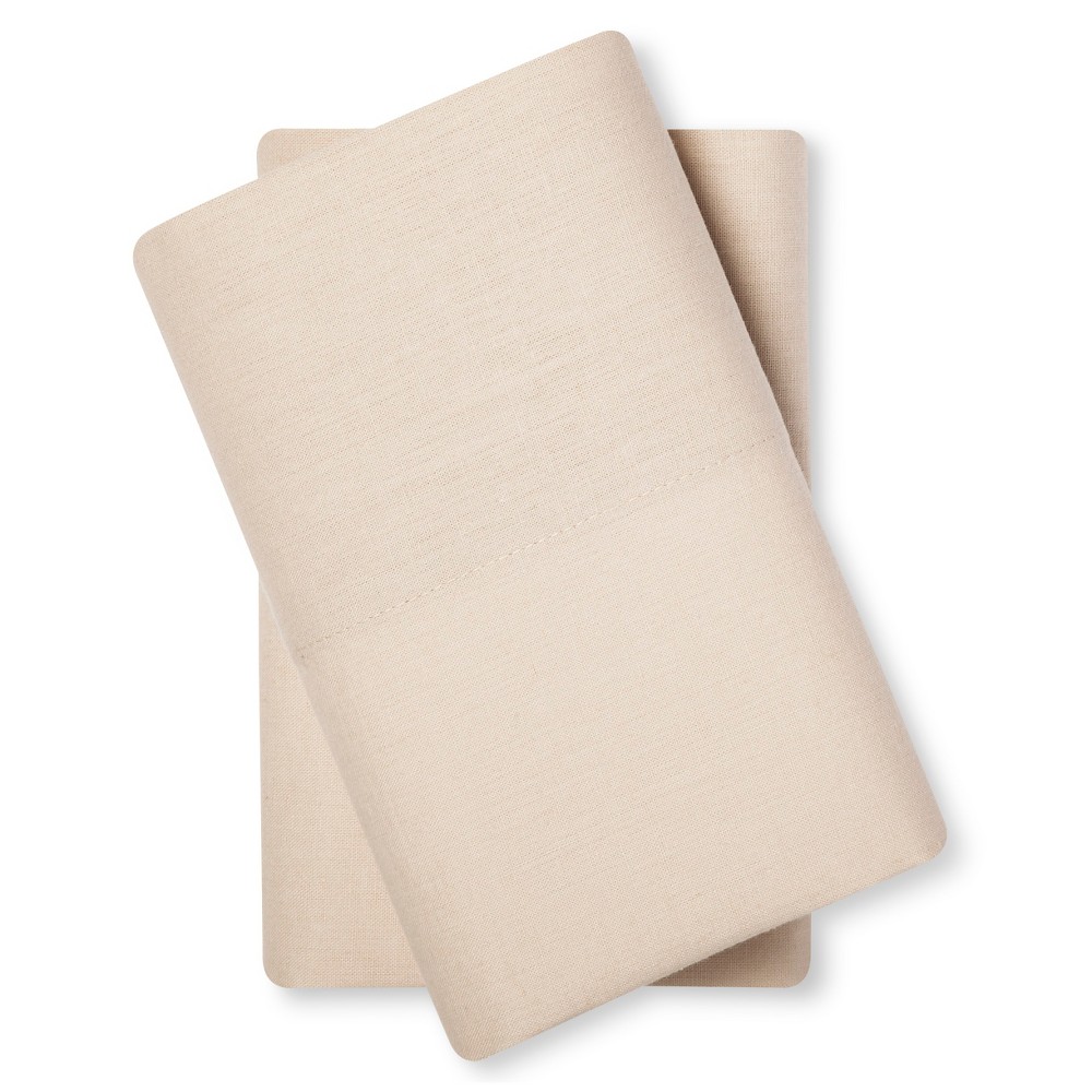 Pillowcases Cotton Linen Blend Standard Taupe, Taupe Brown