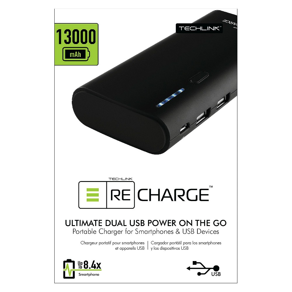 13000mAh Portable Power ReCharge, Black