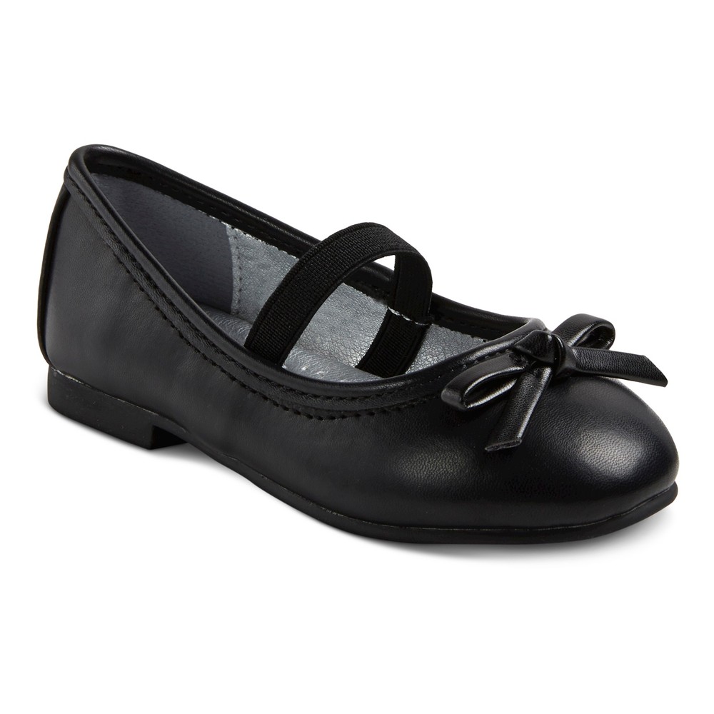 Toddler Girls Just Buds Comfort Mary Jane Dress Ballet Shoes - Black 6, Black Smooth