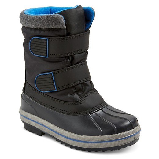Boys' Neko Double Velcro Strap Winter Boots Cat & Jack™ - Black ...