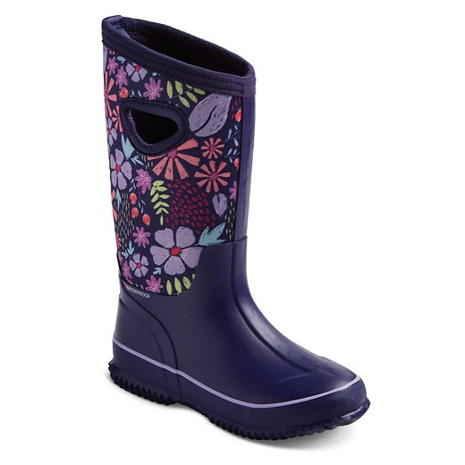 Girls' Cat & Jack™ Naima Neoprene Waterproof Rain Boots - Purple ...