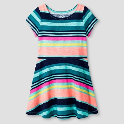 girls green t shirt dress