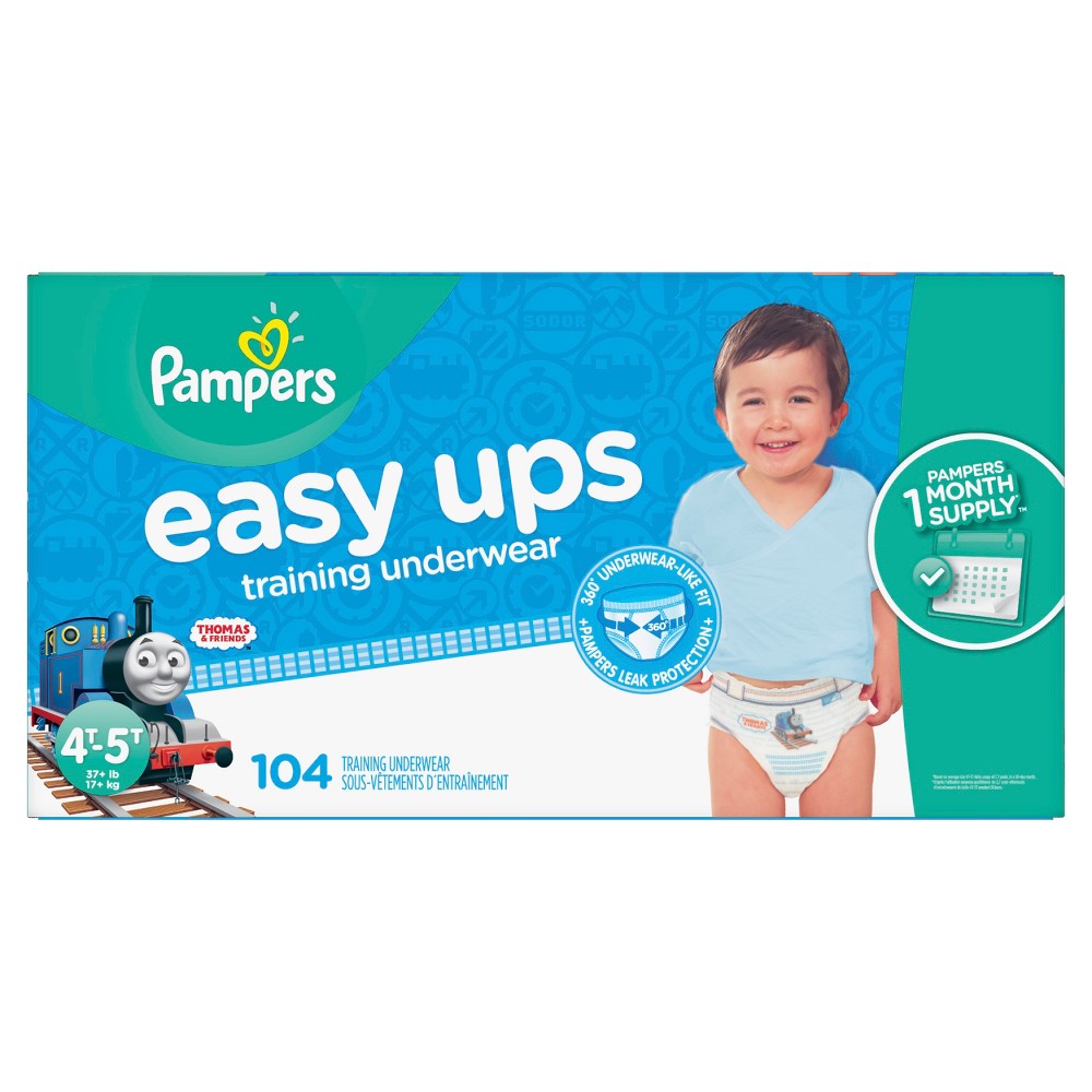 Pampers Easy Ups Training Underwear, 4T-5T (37+ lb), Thomas