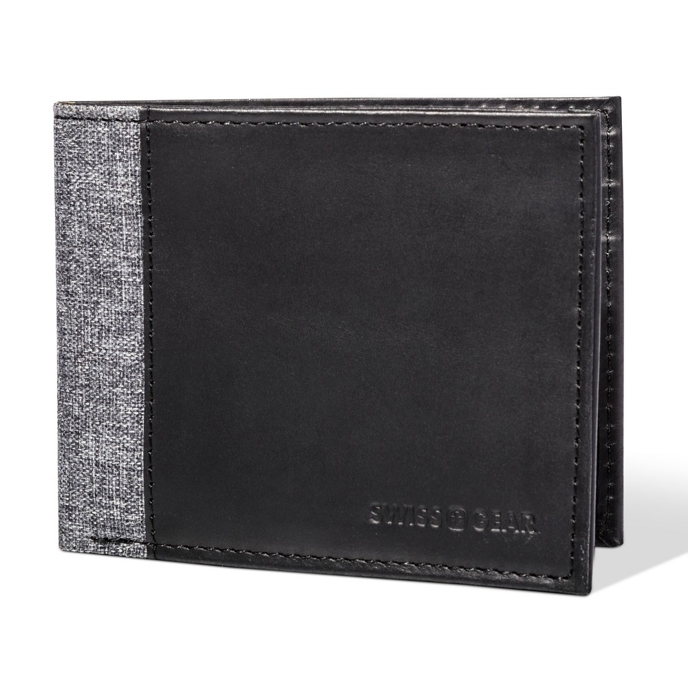 Swiss Gear Mens Bifold Wallet - Heathered Black and Gray
