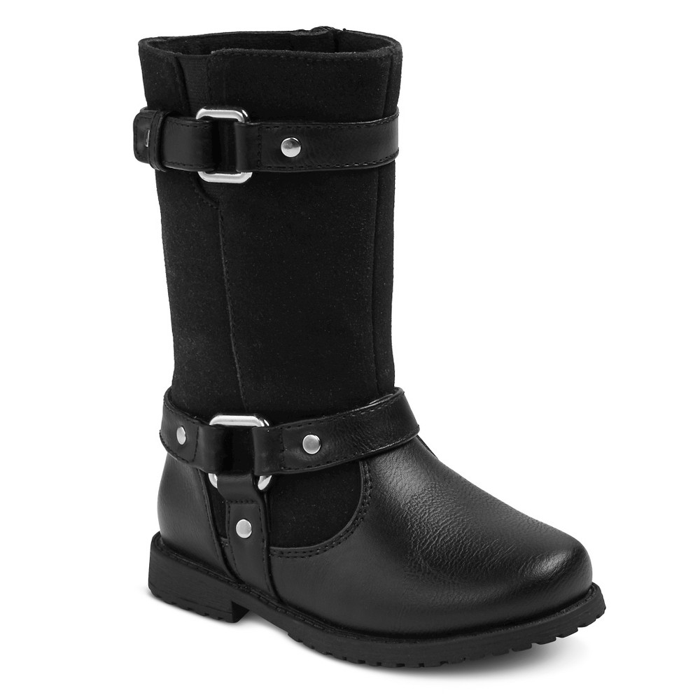 Toddler Girls Rachel Shoes Lil Cortland Riding Boots - Black 6