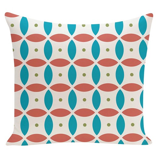Orange Beach Ball Geometric Print Throw Pillow Seed (16