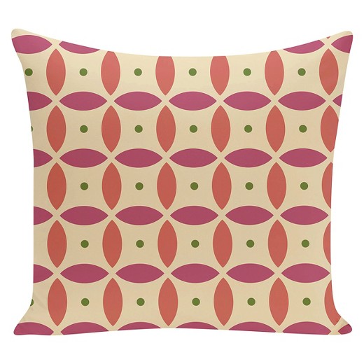 Yellow Beach Ball Geometric Print Throw Pillow (16