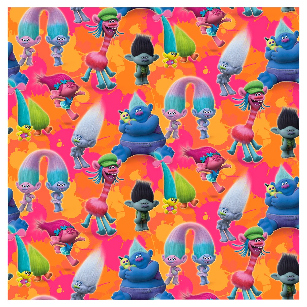 Trolls Gift Wrap, Multi-Colored