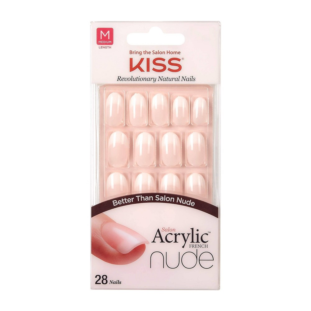 Kiss False Nails Nude - 28ct