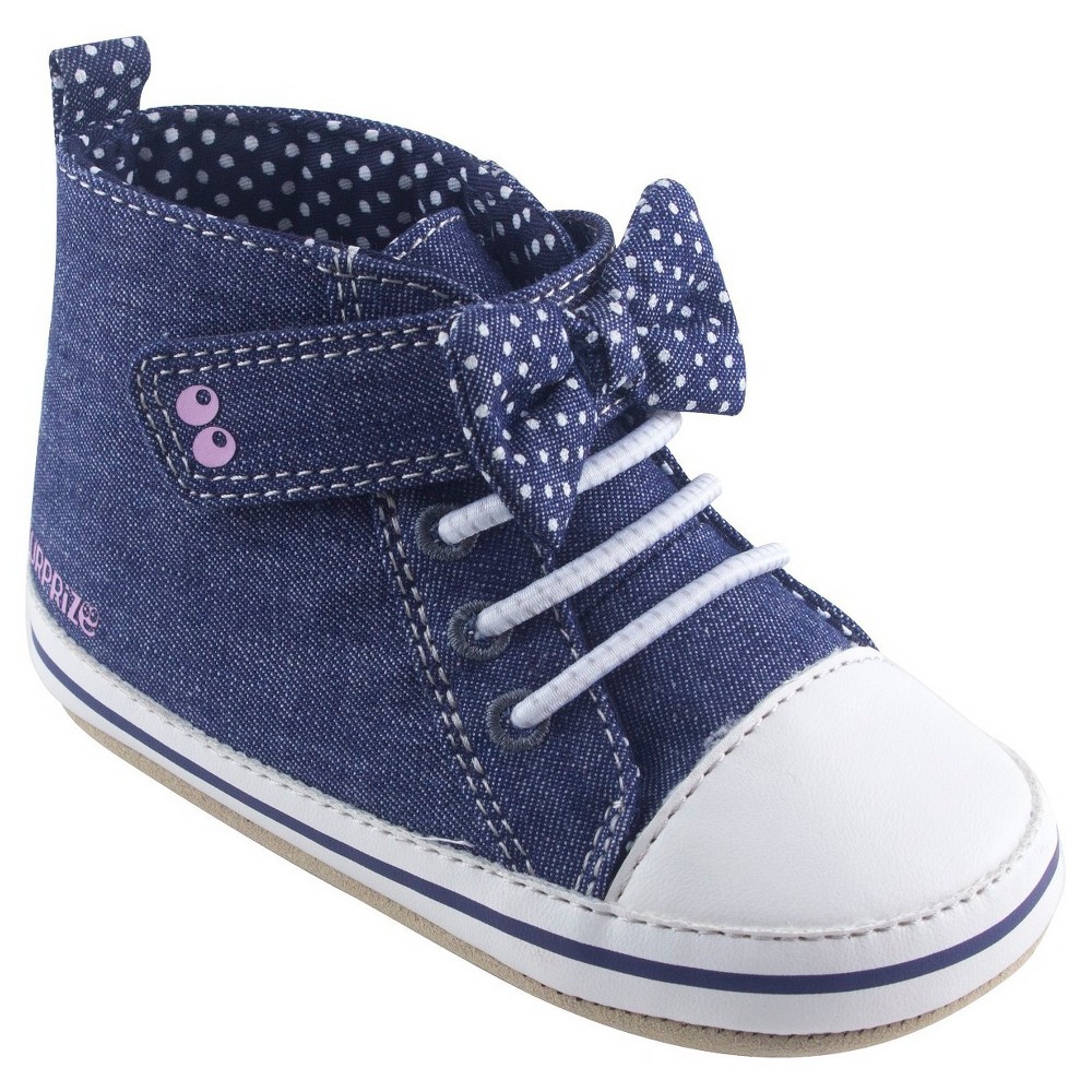 Baby Girls Surprize by Stride Rite Maddie High Top Sneaker Soft Sole Shoes - Blue 12-18M